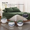 image:imageBedsure Deep Pocket Twin Sheets  4 Piece Prewashed UltraSoft Twin Sheets Set Fits Mattresses Up to 18 Inches Thick Breathable amp Secure Fit Hotel Luxury Bedding LinenOlive Green