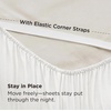 image:imageBedsure Deep Pocket Twin Sheets  4 Piece Prewashed UltraSoft Twin Sheets Set Fits Mattresses Up to 18 Inches Thick Breathable amp Secure Fit Hotel Luxury Bedding LinenWhite