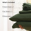 image:imageBedsure Deep Pocket Twin Sheets  4 Piece Prewashed UltraSoft Twin Sheets Set Fits Mattresses Up to 18 Inches Thick Breathable amp Secure Fit Hotel Luxury Bedding LinenOlive Green
