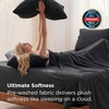 image:imageBedsure Deep Pocket Twin Sheets  4 Piece Prewashed UltraSoft Twin Sheets Set Fits Mattresses Up to 18 Inches Thick Breathable amp Secure Fit Hotel Luxury Bedding LinenBlack
