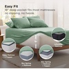 image:imageBedsure Deep Pocket Twin Sheets  4 Piece Prewashed UltraSoft Twin Sheets Set Fits Mattresses Up to 18 Inches Thick Breathable amp Secure Fit Hotel Luxury Bedding LinenSage Green