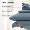 image:imageBedsure Deep Pocket Twin Sheets  4 Piece Prewashed UltraSoft Twin Sheets Set Fits Mattresses Up to 18 Inches Thick Breathable amp Secure Fit Hotel Luxury Bedding LinenDusty Blue