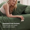 image:imageBedsure Deep Pocket Twin Sheets  4 Piece Prewashed UltraSoft Twin Sheets Set Fits Mattresses Up to 18 Inches Thick Breathable amp Secure Fit Hotel Luxury Bedding LinenOlive Green