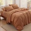 image:imageBedsure Deep Pocket Twin Sheets  4 Piece Prewashed UltraSoft Twin Sheets Set Fits Mattresses Up to 18 Inches Thick Breathable amp Secure Fit Hotel Luxury Bedding LinenOrange