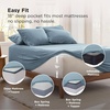 image:imageBedsure Deep Pocket Twin Sheets  4 Piece Prewashed UltraSoft Twin Sheets Set Fits Mattresses Up to 18 Inches Thick Breathable amp Secure Fit Hotel Luxury Bedding LinenDusty Blue
