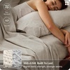 image:imageBedsure Linen Sheets California King Size  Cotton Linen Blend Bed Sheets Anti  Pilling UltraSoft amp Breathable 16 Deep Pocket PureWoven Natural Texture Improves with Use 4 Pieces01  Linen Beige