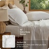image:imageBedsure Linen Sheets California King Size  Cotton Linen Blend Bed Sheets Anti  Pilling UltraSoft amp Breathable 16 Deep Pocket PureWoven Natural Texture Improves with Use 4 Pieces02  Pure White