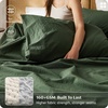 image:imageBedsure Linen Sheets California King Size  Cotton Linen Blend Bed Sheets Anti  Pilling UltraSoft amp Breathable 16 Deep Pocket PureWoven Natural Texture Improves with Use 4 Pieces06  Olive Green