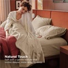 image:imageBedsure Linen Sheets California King Size  Cotton Linen Blend Bed Sheets Anti  Pilling UltraSoft amp Breathable 16 Deep Pocket PureWoven Natural Texture Improves with Use 4 Pieces04  Khaki