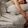 image:imageBedsure Linen Sheets California King Size  Cotton Linen Blend Bed Sheets Anti  Pilling UltraSoft amp Breathable 16 Deep Pocket PureWoven Natural Texture Improves with Use 4 Pieces01  Linen Beige