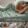 image:imageBedsure Linen Sheets California King Size  Cotton Linen Blend Bed Sheets Anti  Pilling UltraSoft amp Breathable 16 Deep Pocket PureWoven Natural Texture Improves with Use 4 Pieces03  Sage Green