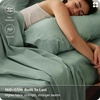 image:imageBedsure Linen Sheets California King Size  Cotton Linen Blend Bed Sheets Anti  Pilling UltraSoft amp Breathable 16 Deep Pocket PureWoven Natural Texture Improves with Use 4 Pieces03  Sage Green