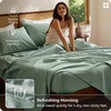 image:imageBedsure Linen Sheets California King Size  Cotton Linen Blend Bed Sheets Anti  Pilling UltraSoft amp Breathable 16 Deep Pocket PureWoven Natural Texture Improves with Use 4 Pieces03  Sage Green