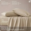 image:imageBedsure Queen Sheet Set Rayon Derived from Bamboo Cooling Sheets PureWoven Breathable amp Soft Deep Pocket Up to 16 Inches Hotel Luxury Silky Bedding for Hot Sleepers Coffee03  Beige