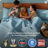 image:imageBedsure Queen Sheet Set Rayon Derived from Bamboo Cooling Sheets PureWoven Breathable amp Soft Deep Pocket Up to 16 Inches Hotel Luxury Silky Bedding for Hot Sleepers Coffee08  Aqua