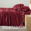 image:imageBedsure Queen Sheet Set Rayon Derived from Bamboo Cooling Sheets PureWoven Breathable amp Soft Deep Pocket Up to 16 Inches Hotel Luxury Silky Bedding for Hot Sleepers Coffee15  Burgundy
