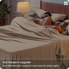 image:imageBedsure Queen Sheet Set Rayon Derived from Bamboo Cooling Sheets PureWoven Breathable amp Soft Deep Pocket Up to 16 Inches Hotel Luxury Silky Bedding for Hot Sleepers Coffee03  Beige