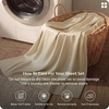 image:imageBedsure Queen Sheet Set Rayon Derived from Bamboo Cooling Sheets PureWoven Breathable amp Soft Deep Pocket Up to 16 Inches Hotel Luxury Silky Bedding for Hot Sleepers Coffee12  Light Beige