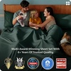 image:imageBedsure Queen Sheet Set Rayon Derived from Bamboo Cooling Sheets PureWoven Breathable amp Soft Deep Pocket Up to 16 Inches Hotel Luxury Silky Bedding for Hot Sleepers Coffee26  Forest Green