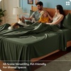 image:imageBedsure Queen Sheet Set Rayon Derived from Bamboo Cooling Sheets PureWoven Breathable amp Soft Deep Pocket Up to 16 Inches Hotel Luxury Silky Bedding for Hot Sleepers Coffee22  Olive Green
