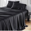 image:imageBedsure Queen Sheet Set Rayon Derived from Bamboo Cooling Sheets PureWoven Breathable amp Soft Deep Pocket Up to 16 Inches Hotel Luxury Silky Bedding for Hot Sleepers Coffee09  Black