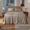 image:imageBedsure Queen Sheet Set Rayon Derived from Bamboo Cooling Sheets PureWoven Breathable amp Soft Deep Pocket Up to 16 Inches Hotel Luxury Silky Bedding for Hot Sleepers Coffee17  Simply Taupe