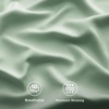 image:imageBedsure Queen Sheet Set Rayon Derived from Bamboo Cooling Sheets PureWoven Breathable amp Soft Deep Pocket Up to 16 Inches Hotel Luxury Silky Bedding for Hot Sleepers Coffee10  Sage Green