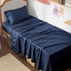 image:imageBedsure Queen Sheet Set Rayon Derived from Bamboo Cooling Sheets PureWoven Breathable amp Soft Deep Pocket Up to 16 Inches Hotel Luxury Silky Bedding for Hot Sleepers Coffee07  Navy