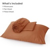 image:imageBedsure Queen Sheet Set Rayon Derived from Bamboo Cooling Sheets PureWoven Breathable amp Soft Deep Pocket Up to 16 Inches Hotel Luxury Silky Bedding for Hot Sleepers Coffee19  Burnt Orange