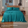 image:imageBedsure Queen Sheet Set Rayon Derived from Bamboo Cooling Sheets PureWoven Breathable amp Soft Deep Pocket Up to 16 Inches Hotel Luxury Silky Bedding for Hot Sleepers Coffee18  Turquoise