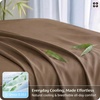 image:imageBedsure Queen Sheet Set Rayon Derived from Bamboo Cooling Sheets PureWoven Breathable amp Soft Deep Pocket Up to 16 Inches Hotel Luxury Silky Bedding for Hot Sleepers Coffee28  Coffee
