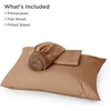 image:imageBedsure Queen Sheet Set Rayon Derived from Bamboo Cooling Sheets PureWoven Breathable amp Soft Deep Pocket Up to 16 Inches Hotel Luxury Silky Bedding for Hot Sleepers Coffee24  Khaki