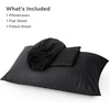 image:imageBedsure Queen Sheet Set Rayon Derived from Bamboo Cooling Sheets PureWoven Breathable amp Soft Deep Pocket Up to 16 Inches Hotel Luxury Silky Bedding for Hot Sleepers Coffee09  Black