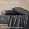 image:imageBedsure Queen Sheet Set Rayon Derived from Bamboo Cooling Sheets PureWoven Breathable amp Soft Deep Pocket Up to 16 Inches Hotel Luxury Silky Bedding for Hot Sleepers Coffee27  Charcoal