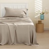 image:imageBedsure Queen Sheet Set Rayon Derived from Bamboo Cooling Sheets PureWoven Breathable amp Soft Deep Pocket Up to 16 Inches Hotel Luxury Silky Bedding for Hot Sleepers Coffee17  Simply Taupe