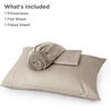 image:imageBedsure Queen Sheet Set Rayon Derived from Bamboo Cooling Sheets PureWoven Breathable amp Soft Deep Pocket Up to 16 Inches Hotel Luxury Silky Bedding for Hot Sleepers Coffee17  Simply Taupe