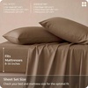 image:imageBedsure Queen Sheet Set Rayon Derived from Bamboo Cooling Sheets PureWoven Breathable amp Soft Deep Pocket Up to 16 Inches Hotel Luxury Silky Bedding for Hot Sleepers Coffee28  Coffee