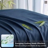 image:imageBedsure Queen Sheet Set Rayon Derived from Bamboo Cooling Sheets PureWoven Breathable amp Soft Deep Pocket Up to 16 Inches Hotel Luxury Silky Bedding for Hot Sleepers Coffee07  Navy