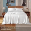 image:imageBedsure Queen Sheet Set Rayon Derived from Bamboo Cooling Sheets PureWoven Breathable amp Soft Deep Pocket Up to 16 Inches Hotel Luxury Silky Bedding for Hot Sleepers Coffee02  White