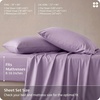 image:imageBedsure Queen Sheet Set Rayon Derived from Bamboo Cooling Sheets PureWoven Breathable amp Soft Deep Pocket Up to 16 Inches Hotel Luxury Silky Bedding for Hot Sleepers Coffee13  Lilac