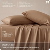 image:imageBedsure Queen Sheet Set Rayon Derived from Bamboo Cooling Sheets PureWoven Breathable amp Soft Deep Pocket Up to 16 Inches Hotel Luxury Silky Bedding for Hot Sleepers Coffee24  Khaki