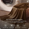 image:imageBedsure Queen Sheet Set Rayon Derived from Bamboo Cooling Sheets PureWoven Breathable amp Soft Deep Pocket Up to 16 Inches Hotel Luxury Silky Bedding for Hot Sleepers Coffee20  Brown