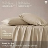 image:imageBedsure Queen Sheet Set Rayon Derived from Bamboo Cooling Sheets PureWoven Breathable amp Soft Deep Pocket Up to 16 Inches Hotel Luxury Silky Bedding for Hot Sleepers Coffee03  Beige