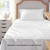image:imageBedsure Queen Sheet Set Rayon Derived from Bamboo Cooling Sheets PureWoven Breathable amp Soft Deep Pocket Up to 16 Inches Hotel Luxury Silky Bedding for Hot Sleepers Coffee02  White