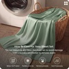 image:imageBedsure Queen Sheet Set Rayon Derived from Bamboo Cooling Sheets PureWoven Breathable amp Soft Deep Pocket Up to 16 Inches Hotel Luxury Silky Bedding for Hot Sleepers Coffee10  Sage Green