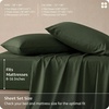 image:imageBedsure Queen Sheet Set Rayon Derived from Bamboo Cooling Sheets PureWoven Breathable amp Soft Deep Pocket Up to 16 Inches Hotel Luxury Silky Bedding for Hot Sleepers Coffee22  Olive Green