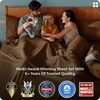 image:imageBedsure Queen Sheet Set Rayon Derived from Bamboo Cooling Sheets PureWoven Breathable amp Soft Deep Pocket Up to 16 Inches Hotel Luxury Silky Bedding for Hot Sleepers Coffee20  Brown