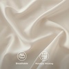 image:imageBedsure Queen Sheet Set Rayon Derived from Bamboo Cooling Sheets PureWoven Breathable amp Soft Deep Pocket Up to 16 Inches Hotel Luxury Silky Bedding for Hot Sleepers Coffee12  Light Beige