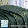 image:imageBedsure Queen Sheet Set Rayon Derived from Bamboo Cooling Sheets PureWoven Breathable amp Soft Deep Pocket Up to 16 Inches Hotel Luxury Silky Bedding for Hot Sleepers Coffee26  Forest Green