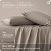 image:imageBedsure Queen Sheet Set Rayon Derived from Bamboo Cooling Sheets PureWoven Breathable amp Soft Deep Pocket Up to 16 Inches Hotel Luxury Silky Bedding for Hot Sleepers Coffee17  Simply Taupe